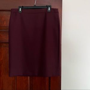 J Crew No 2 Burgundy Pencil Skirt